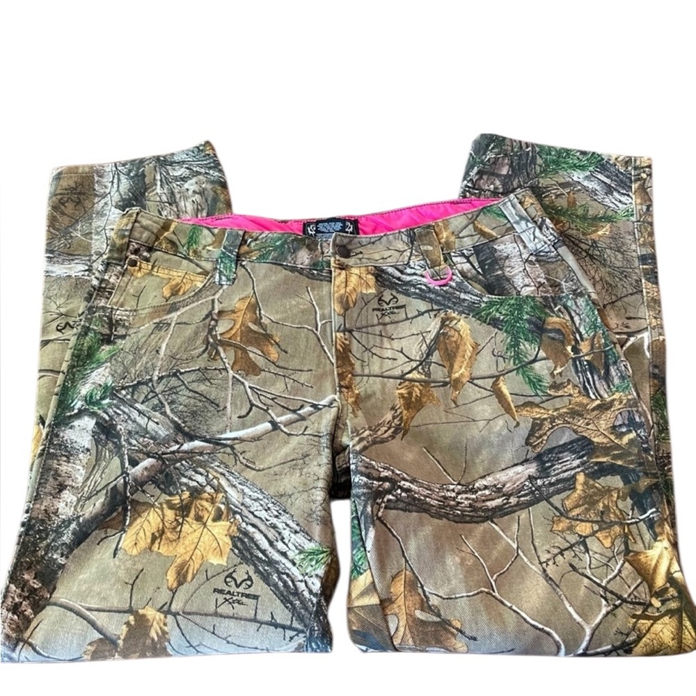 Realtree Womens Camo 5 Pocket Straight Leg jeans Cotton Size 10 Vintage